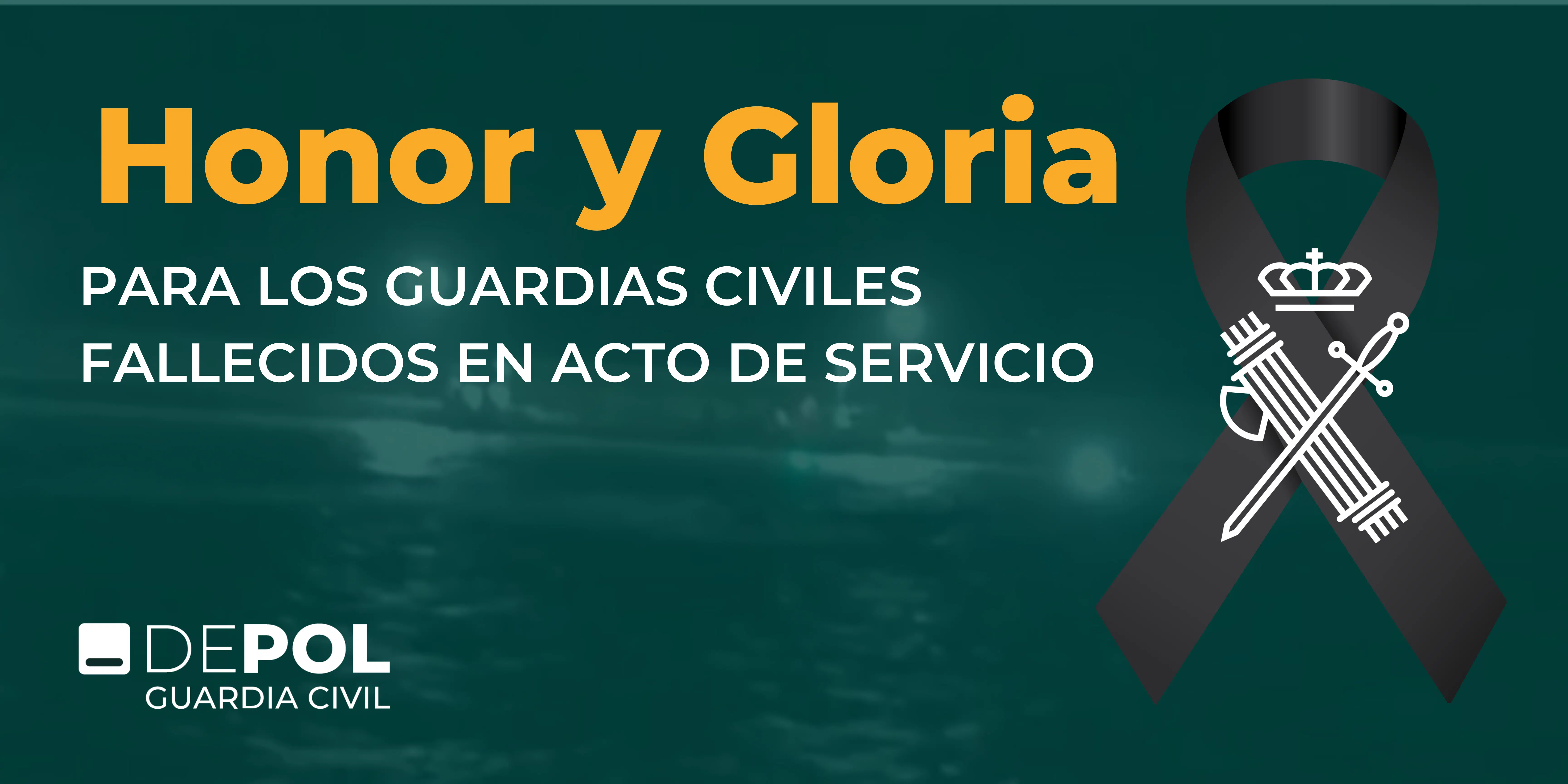 Luto por los dos Guardia Civiles fallecidos en acto de servicio